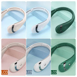 5000mAh Mini Neck Fan Bladeless Foldable Portable Quiet Rechargeable 360degree Cooler random color