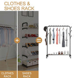 Heavy Duty Clothes Rail Rack Hanging Garment Display Stand Shoe Storage Shelf AU