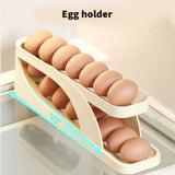 Automatic Roll-Down Double-layer Egg Dispenser Egg Storage Rack Kitchen