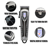 Upgrade Men Portable Hair Trimmer Clippers Sets Low Noise Faster Blade 2500mAh