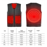 M Electric Vest Heated Jacket USB Thermal Warm Heat Pad Winter Body Warmer Unisex