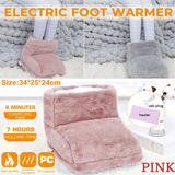 Pink ELECTRIC HEATED FOOT COMFORT WARMER Feet Boots Slipper Tools Heating Socks Shoe