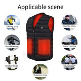 3XL Electric Vest Heated Jacket USB Thermal Warm Heat Pad Winter Body Warmer Unisex