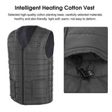 3XL Electric Vest Heated Jacket USB Thermal Warm Heat Pad Winter Body Warmer Unisex