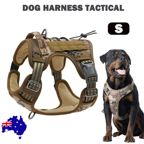 Dog Harness Tactical No Pull Adjustable Pet Military Working Training Vest S