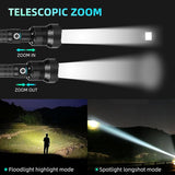 Tactical LCD Digital Display Waterproof High Powered LED Flashlight Emergencies