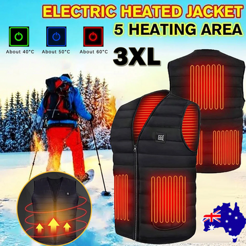 Heated Vest for Men & Women, Smart heated Jacket, Battery Not Included 3XL