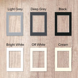 Pre-Cut Matboards, Frame Matboard with Window, Deep Grey A1, A2, A3, A4