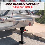 X-BULL 4x 440mm Drop Down Corner Legs W/Handle Steel Base Caravan Stabilizer Black