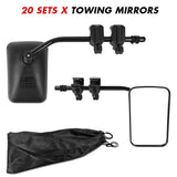 Towing Mirrors Clip on Multi Fit Clamp On Towing Caravan 4X4 Trailer 4WD 20 Pairs