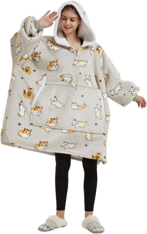 GOMINIMO Hoodie Blanket Adult (Cat)