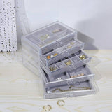 GOMINIMO Earring Jewelry Organiser with 5 Drawers Grey