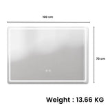 GOMINIMO LED Mirror with Bluetooth Speaker 1000mm Rectangle