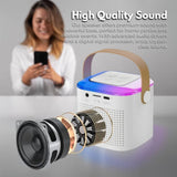 GOMINIMO Portable Bluetooth Karaoke Speaker with 2 Wireless Microphones and Lights (Beige)