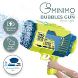 GOMINIMO 132 Holes Bubbles Machine Gun for Kids (Dark Blue and Green) GO-BMG-104-KBT
