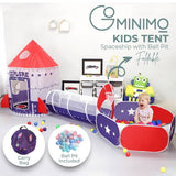 GOMINIMO Kids 3 in 1 Spaceship Tent (Purple and Red)