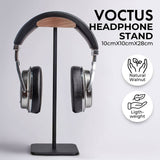 VOCTUS Walnut Wood & Aluminum Headset Stand (Black)