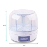 6 Grid Rotating Food Grain Dispenser 3Kg - Compartment Storage Container