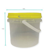 Bulk 100 x 0.8L Honey Bucket with Lid - 1Kg Clear Tamper Proof Plastic Tub