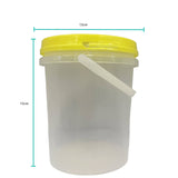 Bulk 10 x 1.2L Honey Bucket with Lid - 1.5Kg Clear Tamper Proof Plastic Tub