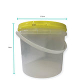 Bulk 100 x 2.2L Honey Bucket with Lid - 3Kg Clear Tamper Proof Plastic Tub