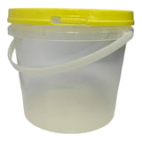 Bulk 100 x 2.2L Honey Bucket with Lid - 3Kg Clear Tamper Proof Plastic Tub