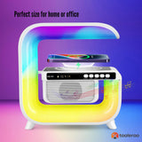 Bluetooth Rechargeable Speaker - Wireless Phone Charging LED Lamp Alarm Clock