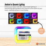 Bluetooth Rechargeable Speaker - Wireless Phone Charging LED Lamp Alarm Clock