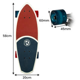 Bravo Sports Kryptonics 23-inch Mini Fat Cruiser Board In Liberty Blue