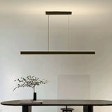 Modern Minimalist Trapezoid Pendant Light Adjustable LED Bar Light White