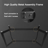 120x60cm Matte Black Minimalist Slate Coffee Table Marble Tea Table Living Room Rectangle Cocktail Side Table Solid Metal Legs