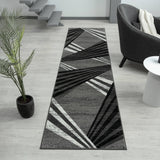 Adore Geometric Textural Rug - Grey - 160x160