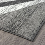 Adore Geometric Textural Rug - Grey - 160x230