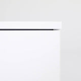 Bedside Table Side Storage Cabinet Nightstand Bedroom 1 Drawer 1 Shelf ELLA - WHITE