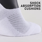 12X Rexy Cushion No Show Ankle Socks Large Non-Slip Breathable WHITE