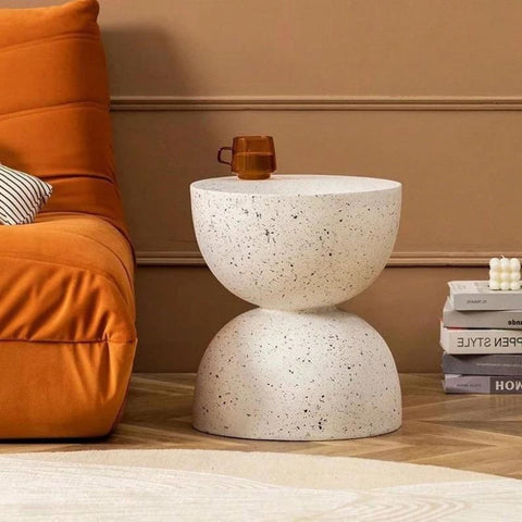 Nordic Hourglass Imitation Terrazzo Small Side Table Ins Coffee Table Coffee Table Creative Round Small Side Table