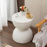 Nordic Hourglass Imitation Terrazzo Small Side Table Ins Coffee Table Coffee Table Creative Round Small Side Table