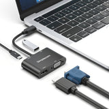 Simplecom DA440 4-in-1 USB-C Multiport Adapter with Power Delivery USB 3.0 VGA HDMI