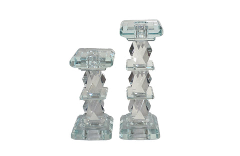 Crystal Candle Pillar - Set of 2