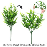 2 Pack Fake Plants Faux Artificial Eucalyptus Plants Home Garden Window Office Wedding Decoration