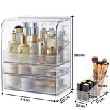 Large Cosmetic Makeup Organizer Countertop Skincare Cosmetics Storage Display Case