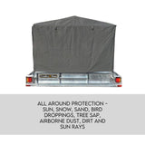 8X5 BOX TRAILER CAGE CANVAS COVER (900mm) 3 FOOT Thick Rip Resistant Waterproof