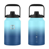 Iron Flask Bottle with Spout Lid, Blue Waves, 128oz/3800ml