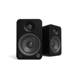 Kanto YU4 140W Powered Bookshelf Speakers with Bluetooth® and Phono Preamp - Pair, Matte Black with SX26 Black Stand Bundle