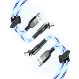 KeySmart STATIK PowerPivot Pro, Glowing LED, USB-C to USB-C, 2mtr-2Pack