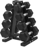 CORTEX Hex Dumbbell 56kg Set with Stand (4, 6, 8, 10kg Pairs)