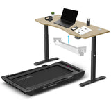 LSG Pacer M5 with Dual Motor Automatic Standing Desk 150cm in Oak/Black and Cable Management