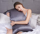 Gioia Casa Luxury Pillowcase 2 Pack - 100% Pure Mulberry Silk on Both Sides - Charcoal