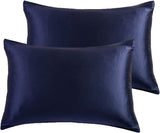 Gioia Casa Luxury Pillowcase 2 Pack - 100% Pure Mulberry Silk on Both Sides - Navy Blue