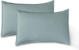 CleverPolly Vintage Washed Microfibre Sheet Set with 1 Pillowcase - Seafoam - Single